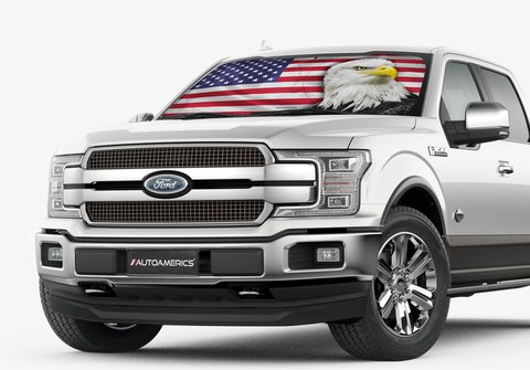 1-PIECE USA EAGLE FLAG SUNSHADE