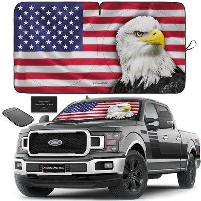 1-piece Eagle USA Flag Sunshade (X-Large)