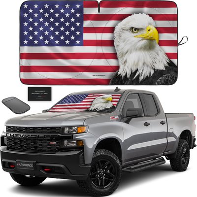 1-piece Eagle USA Flag Sunshade (Large)
